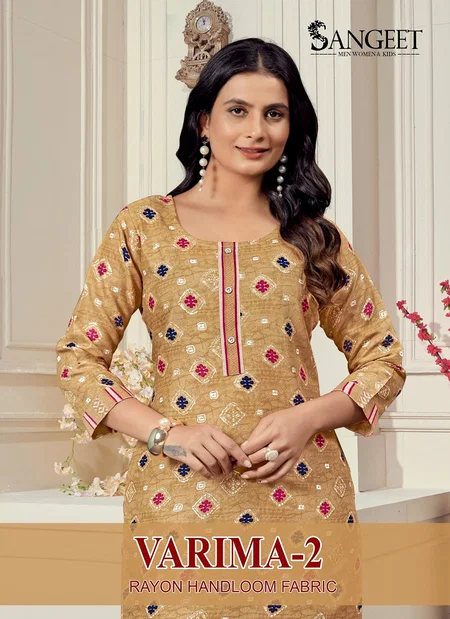 Varima 2 By Sangeet Rayon Handloom Kurti With Bottom Wholesale Shop In Surat